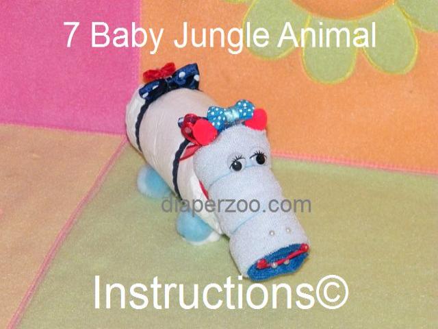 7 Baby Diaper Jungle Animals E-BOOK