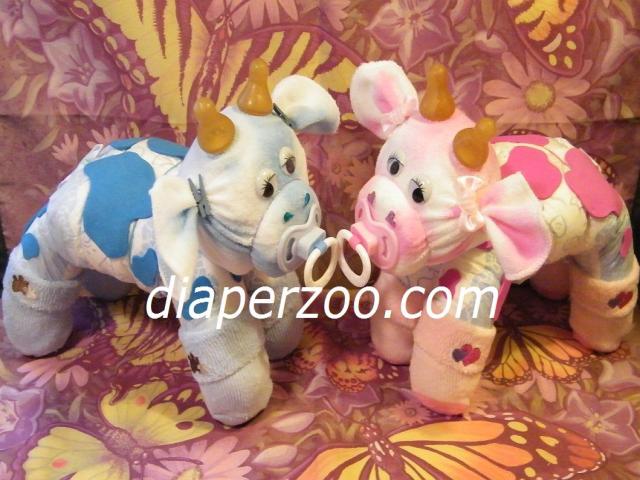 Cow diaper sales cake