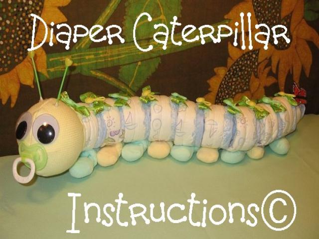Caterpillar shop diaper cake